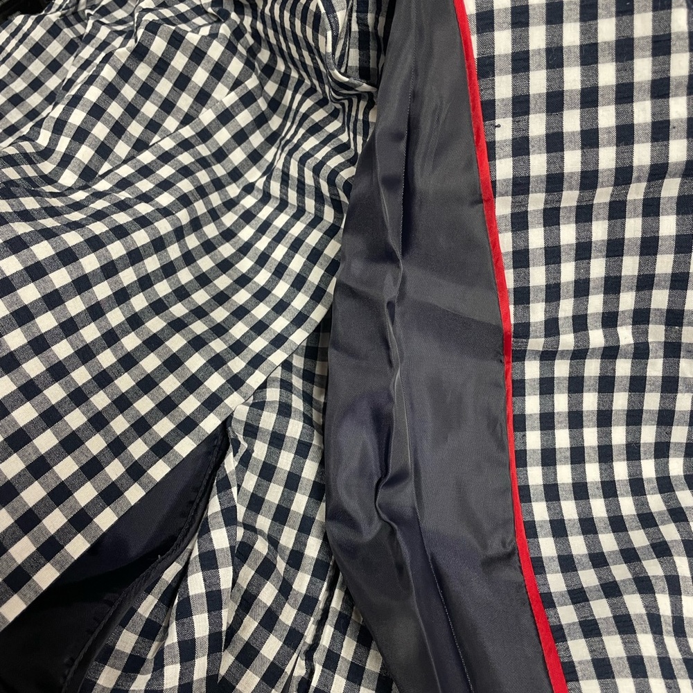Tommy Hilfiger Gingham-Print Open Jacket - Picture 10 of 12